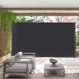 185 x 73 Retractable Side Awning Waterproof UV-Resistant Folding Privacy Screen