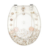 Beautiful Resin Toilet Seat Cover Stainless Steel Slow Down