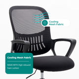 JHK Ergonomic Mesh Backrest Office Desk Chair Adjustable Height Computer Rolling Work Swivel Gaming Chairs