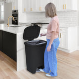 Glad 20 Gallon Trash Can - Plastic Kitchen Waste Bin with Odor Protection of Lid -Hands Free with Step