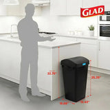 12 Gallon Trash Can with Odor Protection | Linkable Waste and Recycling Bin