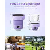 Portable Washing Machine 16L Mini Washer for Apartments RV and Travel Folding Clothes Washer with Spin Basket