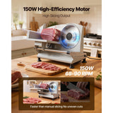 SucceBuy 6.7-10 inch Meat Slicer Electric Deli Slicer Machine with two SUS420 Blades