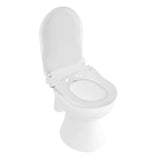 Non-Electric Bidet Toilet Seat 3-Hole Bidet Seat Fits Elongated Toilets White Dual Nozzle System