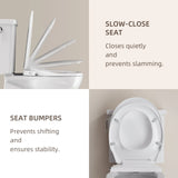 AQUATIZ Round Bidet Toilet Seat with Soft Close, Non-Electric Bidet Toilet Seat
