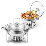 2/4 Pack Chafing Dish Buffet Set, 5QT Buffet Servers and Warmers, Round Catering Warmer