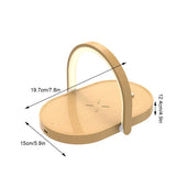 Creative Wood Color Night Light Multifunctional Wireless Charging Night Light