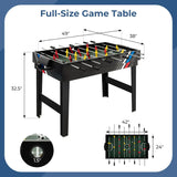 4 in 1 49' Combo Game Table with Foosball Table, Pool Billiards, Air Hockey