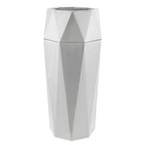 Silver Commercial Octagonal Garbage Can,Stainless Steel Large Trash Can
