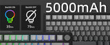 ATTACK SHARK X85 Wireless Mechanical Gaming Keyboard,TKL 82 Keys,Gasket Structure,Knob,RGB Hot Swappable Custom Keyboard