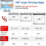 Motorized Projector Screen 120' 4:3 HD Electric Rising with Remote for Home