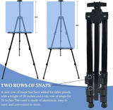 66-Inch Adjustable Metal Easel Stand for Painting, Displaying & Drawing - Lightweight Portable for Tabletop
