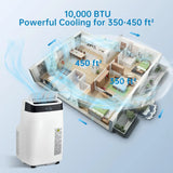 10000 BTU Portable AC Unit 3-in-1 Cooling/Fan/Dehumidifier with Remote