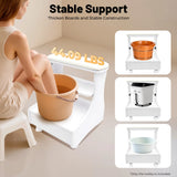 Foot Rest Pedicure Manicure Furniture, Trolley for Foot Bath, Footbath Stool with Wheels,