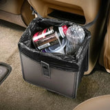 Jopps Car Trash Can Compact Foldable Bin with Strap, PU Leather and Oxford