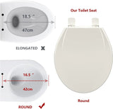 17" Toilet Seat Round with Toddler Seat Built in,2in1 Soft Close Toilet Seat for Toddlers