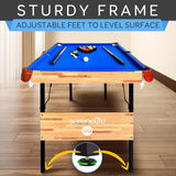 SereneLife 55in Portable Foldable Billiards Game Table for Kids and Adults