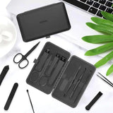 Precision 8 Pieces Men's Nail Grooming Travel Kit, Stainless Steel Manicure Set with Fingernail