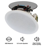 Herdio 6.5" 4 PCS Ceiling Speakers Home recessed Speaker System Max Power 600 Watts for Kitchen