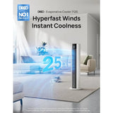 Evaporative Air Swamp Cooler for bedroom use with 43-inch cooling fan