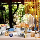 2/4 Pack Chafing Dish Buffet Set, 5QT Buffet Servers and Warmers, Round Catering Warmer