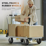 Collapsible Heavy-Duty Push Cart Dolly for Moving Large Loads