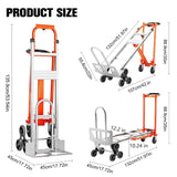 3 in 1 Stair Climbing Cart Folding Trolley Heavy Duty with Dual Handles Durable Hand Truck Dolly Cart