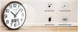 TIMESS 13-inch wood grain wall clock, perpetual calendar, silent timekeeping