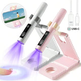 Rechargeable Handheld UV Nail Lamp With Stand, Mini Portable Wireless Nail Lamp With LCD Display,