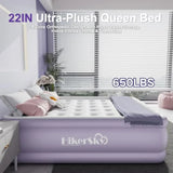 Air Mattress Queen for Camping and Home Use, Velvet Texture Waterproof