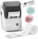 B1 Label Maker Machine, Thermal Label Printer Easy to Use for Office, Home, Business, Came with 1 Roll White Label(Slive