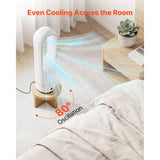 SucceBuy Bladeless Tower Fan 65°/80° Oscillating Standing Fan 8/12 Speeds