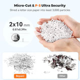 Commercial micro cut paper shredder with touchscreen, heavy duty