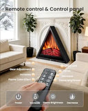 AIRMATE 22" Electric Fireplace Heater with LED Flame, 1500W & Remote