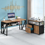 Tribesigns Modern File Cabinet with Drawers for Letter-sized File and Door