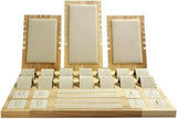 Wooden Jewelry Display Stand Set Storage Rack for Necklace Pendant Ring