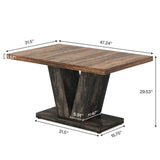 Tribesigns 47-Inch Dining Table for 4-6, White Kitchen Dinner Table
