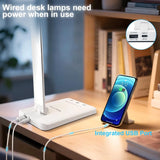 White Crown LED Desk Lamp Dimmable Table Lamp Reading Lamp With USB