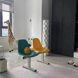 Three-person transparent plastic row chair Square waiting  Hospital bench