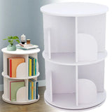Rotating Bookshelf 2 Tier 360° Display Floor Standing Bookcase Stackable Shelves Bookshelf Organizer for Home Office