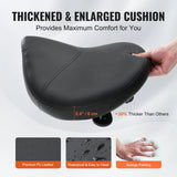 SucceBuy Ergonomic Saddle Stool w/ 5 Swivel Casters 360° Rotation 20.1-28 in Height Adjustable