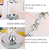 Candle Holders for Pillar Candle, Pillar Crystal Candle Holders for Wedding