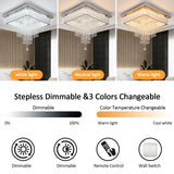 VETRULUS Modern Luxury Crystal Led Pendant Light Rain Drop Chandelier Ceiling Lamp Dining Living Room Nordic Decor Hanging