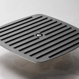 11-inch Enameled Cast Iron Grill Pan with Press Latte with Gold Knob Ideal for Grilling and Cooking Durable Non-Stick Surface