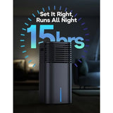 Evaporative cooler in gray, compact 24.4 design with 4 modes for bedroom