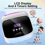 UV Nail Lamp, Professional Cordless UV LED Lamp For Nails 66Pcs Lamp Beads Automatic