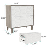Tribesigns 2-Drawer File Cabinet, Lateral Filing Cabinet for A4/Letter/Legal Size