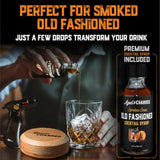 Whiskey Cocktail Smoker Kit with Torch Old Fashioned Syrup and 8 Flavors Wood Chips