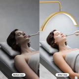 Adjustable LED Floor Lash Lamp with 4X Magnifier, Pen Holder, Dimmable