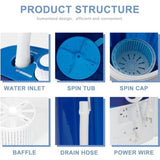 2-IN-1 Portable Washer and Spinner Combo 5.7LBS Mini Washing Machine 2.2LBS Spin Dryer